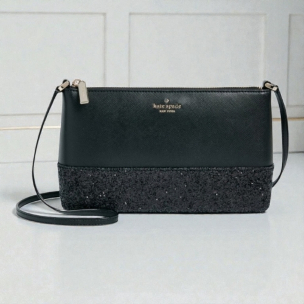 🆕️ kate spade New York Glitter Flash Crossbody Bag in Black